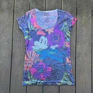 Vintage Sequin Women’s Minnie Mouse Sequin T-Shirt Sz M